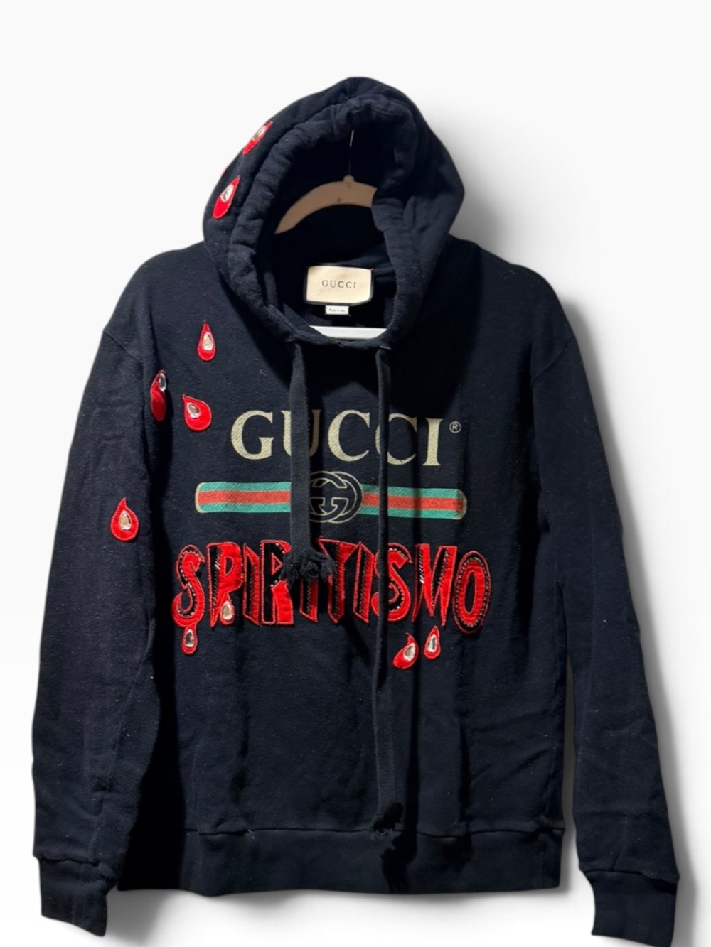 Gucci Hooded Spiritismo Bejewelled Sweatshirt Women's Size XS EUC Authentic - Picture 2 of 7